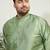 mint green silk blend kurta