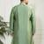 mint green silk blend kurta