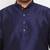 navy blue silk blend kurta