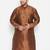 coffee brown silk blend kurta