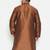 coffee brown silk blend kurta