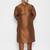 coffee brown silk blend kurta
