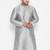grey silk blend kurta