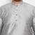 grey silk blend kurta
