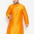 orange silk blend kurta