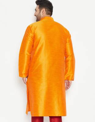 orange silk blend kurta 3