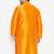 orange silk blend kurta