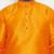 orange silk blend kurta