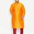 orange silk blend kurta