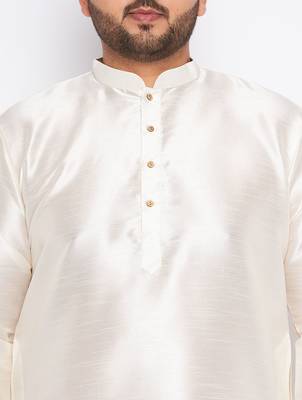 cream silk blend kurta pyjama set 4