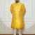 yellow silk blend kurta pyjama set