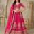 Hot Pink Bridal Ensemble with Elephant Motifs