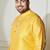 yellow silk blend kurta pyjama set