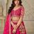 Hot Pink Bridal Ensemble with Elephant Motifs