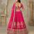 Hot Pink Bridal Ensemble with Elephant Motifs