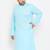 aqua blue cotton blend kurta