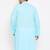 aqua blue cotton blend kurta