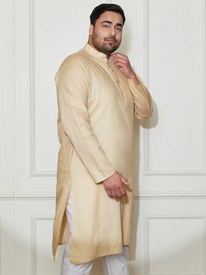 beige cotton linen kurta 2