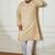 beige cotton linen kurta