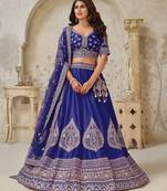Royal Purpple bridal lehenga with zari work