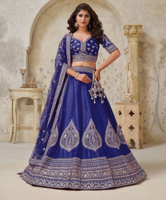 Royal Purpple bridal lehenga with zari work 2