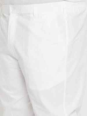 aqua blue and white cotton linen kurta pyjama set 5