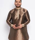 gold silk blend kurta