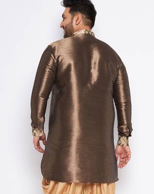 gold silk blend kurta 3