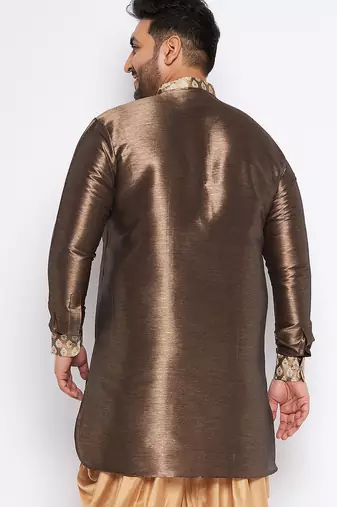 gold silk blend kurta