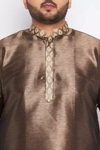 gold silk blend kurta