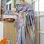 grey woven design golden zari border silk blend saree with unstiched blouse piece