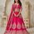 Pink Wedding Lehenga with Leaf Embroidery
