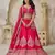 Pink Wedding Lehenga with Leaf Embroidery
