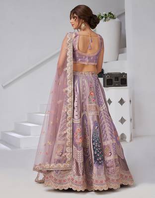Royal Raw Silk purple Lehenga for Haldi & Carnival 4