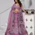 Festive Glam Mauve and Dark Purple Double Dupatta Lehenga with Layered Dupattas