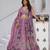 Festive Glam Mauve and Dark Purple Double Dupatta Lehenga with Layered Dupattas