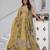 Mustard & Green Double Dupatta Lehenga with Intricate Zari and Resham Work