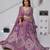 Festive Glam Mauve and Dark Purple Double Dupatta Lehenga with Layered Dupattas