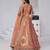Grace in Rust – Elegant Lehenga with Golden Detailing