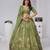 Grace in Green – Raw Silk Mehndi Lehenga for Festive Celebrations
