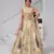 Designer Cream Raw Silk Lehenga with Peacock Feather Work