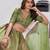 Grace in Green – Raw Silk Mehndi Lehenga for Festive Celebrations
