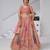 Designer Pink Raw Silk Lehenga with Peacock Feather Work