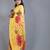 yellow floral print zari border chiffon saree with unstiched blouse piece