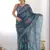 designer georgette art silk saree with mirror work border & multi-tone print | party wear & festive saree for women