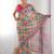designer georgette art silk saree with mirror work border & multi-tone print | party wear & festive saree for women