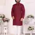 Maroon silk sequins work straight men's kurta pyjama