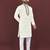 White viscose silk embroidery sequins work straight men's kurta pyjama