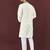 White viscose silk embroidery sequins work straight men's kurta pyjama