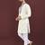 White viscose silk embroidery sequins work straight men's kurta pyjama